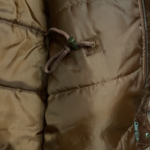 American Eagle Brown Corduroy Zip-Up Hooded Parka size small Ships Same Day! - Picture 9 of 13